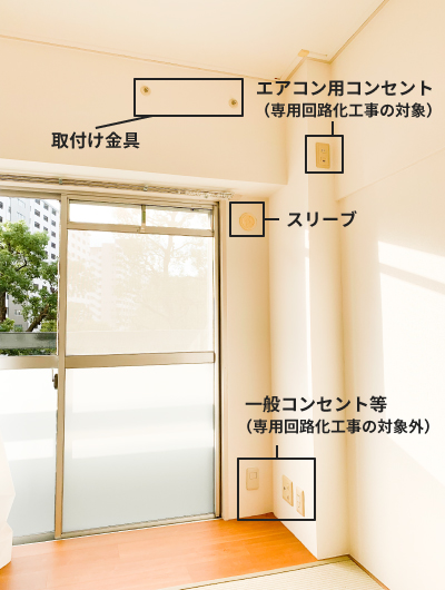 専用回路ではないエアコン用コンセント」を専用回路にしたい｜設備・場所から探す｜設備・工事FAQサポートサイト｜URコミュニティ